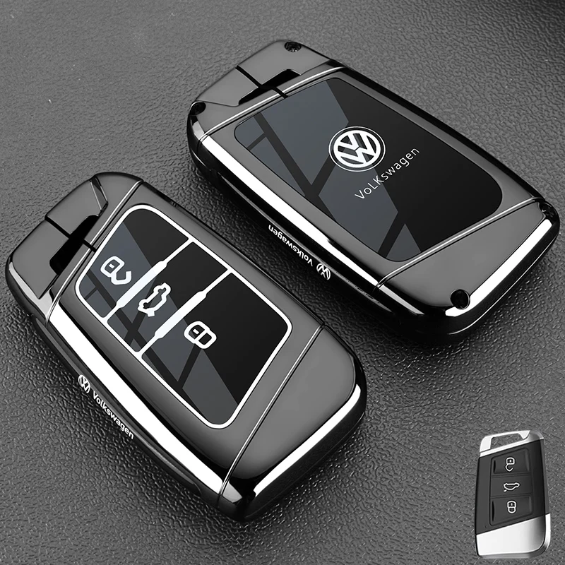 

Чехол для автомобильного ключа Volkswagen VW Polo Virtus Golf 7 MK7 Tiguan Passat для Skoda Octavia Kodiaq Karoq для Seat Ateca Leon