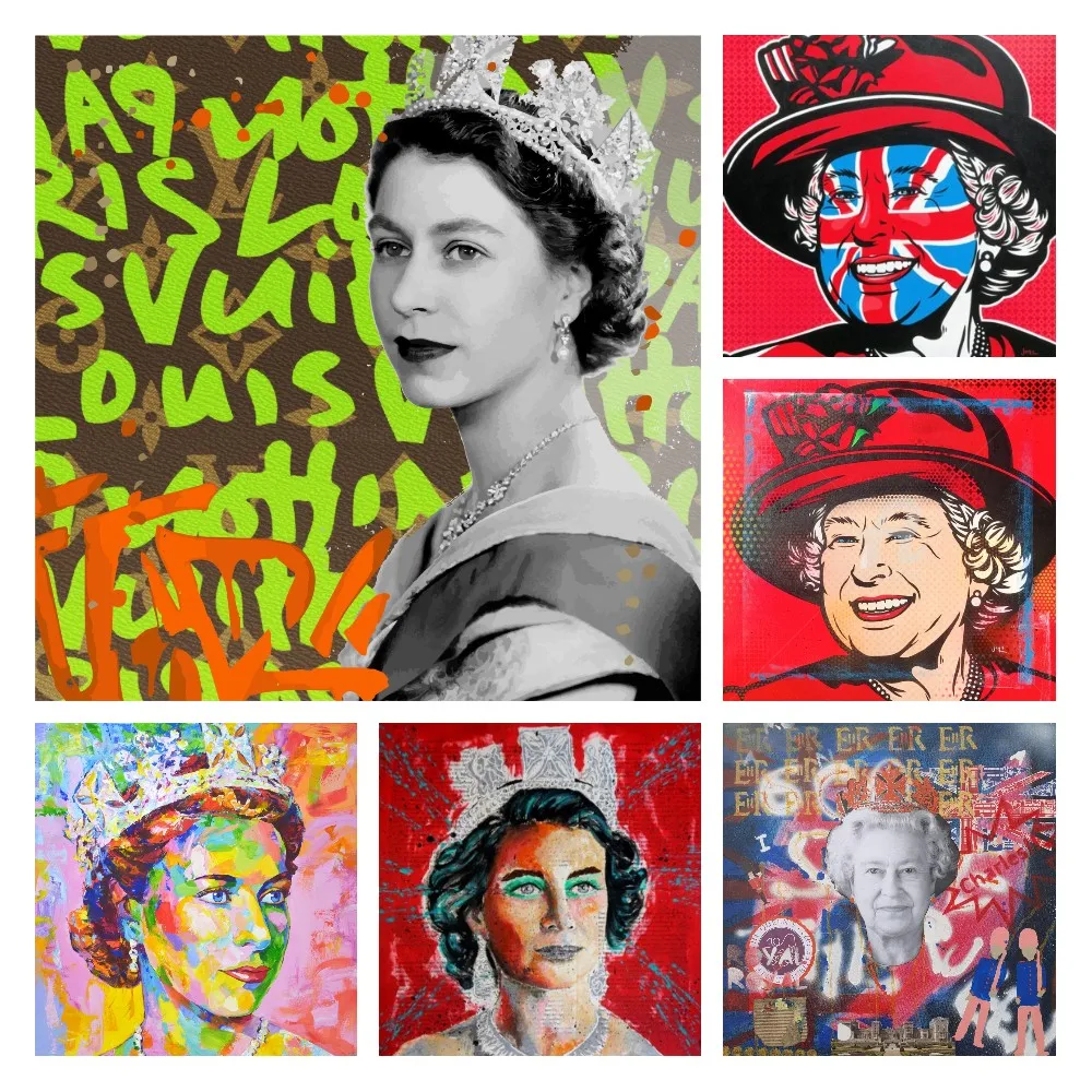 Diy 5D Diamond Art Painting Queen Elizabeth II Of England Portrait Artwork Mosaic Embroidery Cross Stitch Kit Home Decor Craft