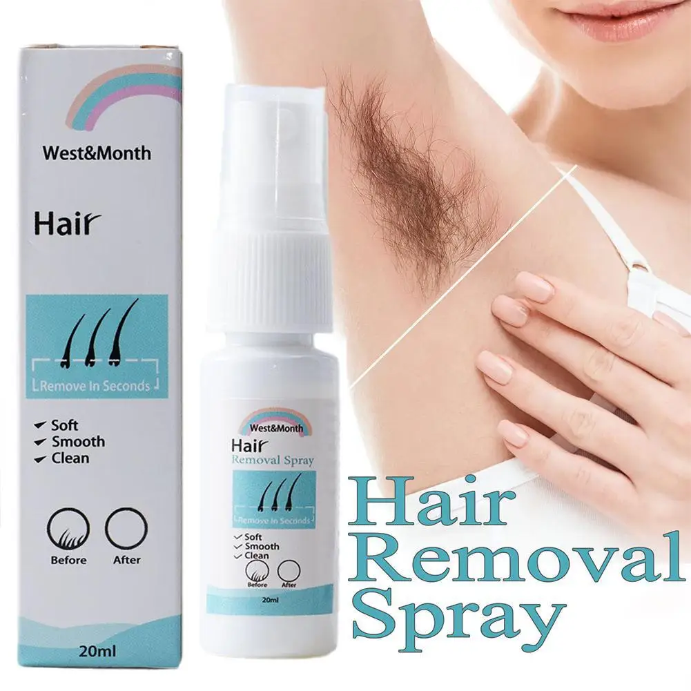 

Sdotter 20ml Hair Removal Spray Painless Inhibitor Painless Armpit Leg Arm Hair Remover Nourishing Repairing Body Care