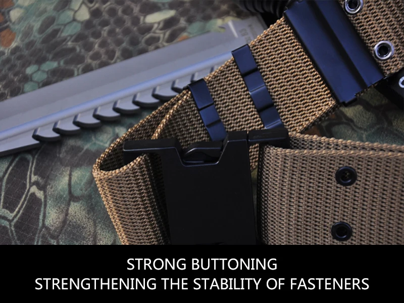 Мужской холщовый ремень с автоматической пряжкой армейский тактический