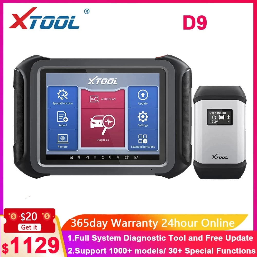 

Новейший диагностический сканер XTOOL D9 OBD2, все системы, двунаправленное сканирование с DoIP CAN FD, кодирование ЭБУ для авто 30 +, специальные функц...