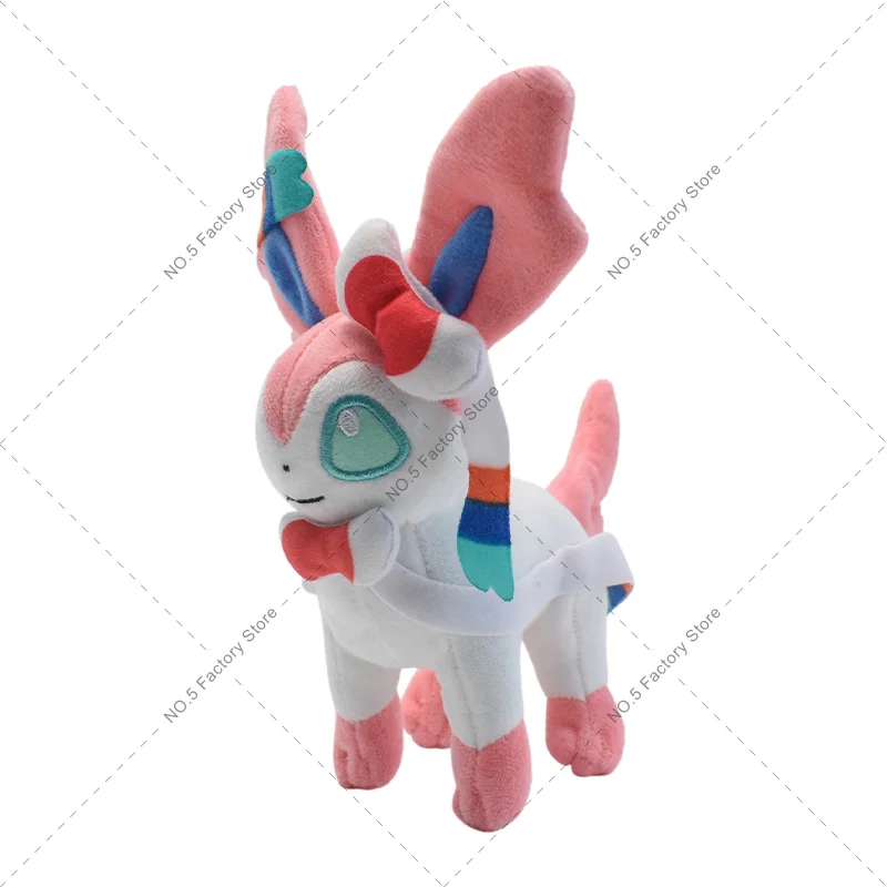 10-23cm Pokemon Sylveon Plush Toy Kawaii Anime Eevee Espeon Jolteon Vaporeon Stuffed Animal Doll for Children Christmas Gift images - 6