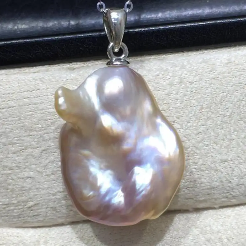 Огромный кулон из пресноводного жемчуга красочный жемчужный золотые бусины