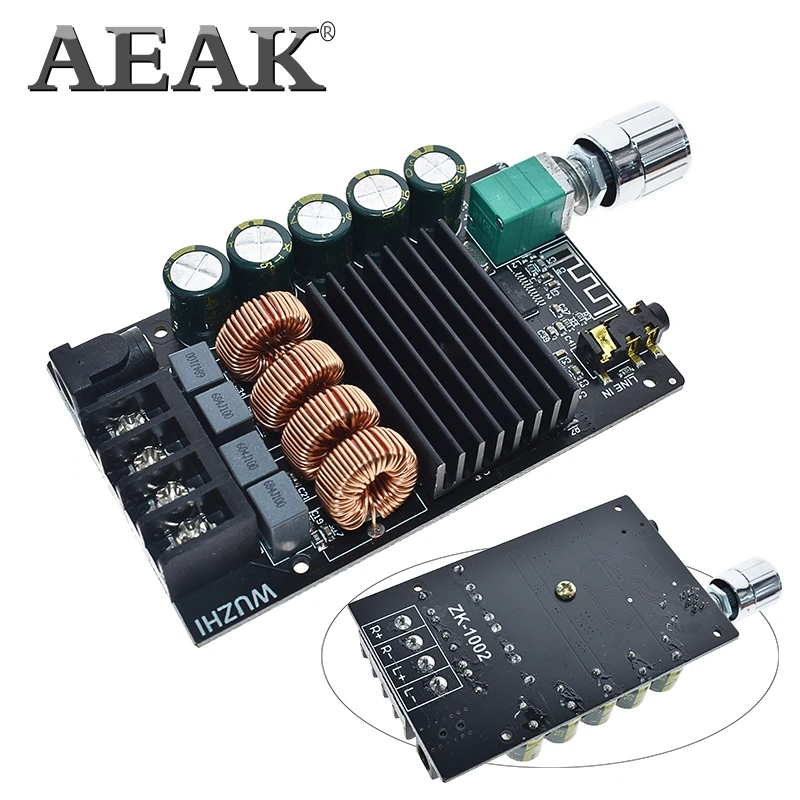 

AEAK ZK-1002 HIFI 100WX2 TPA3116 Bluetooth 5.0 High Power Digital Amplifier Stereo Board AMP Amplificador Home Theater