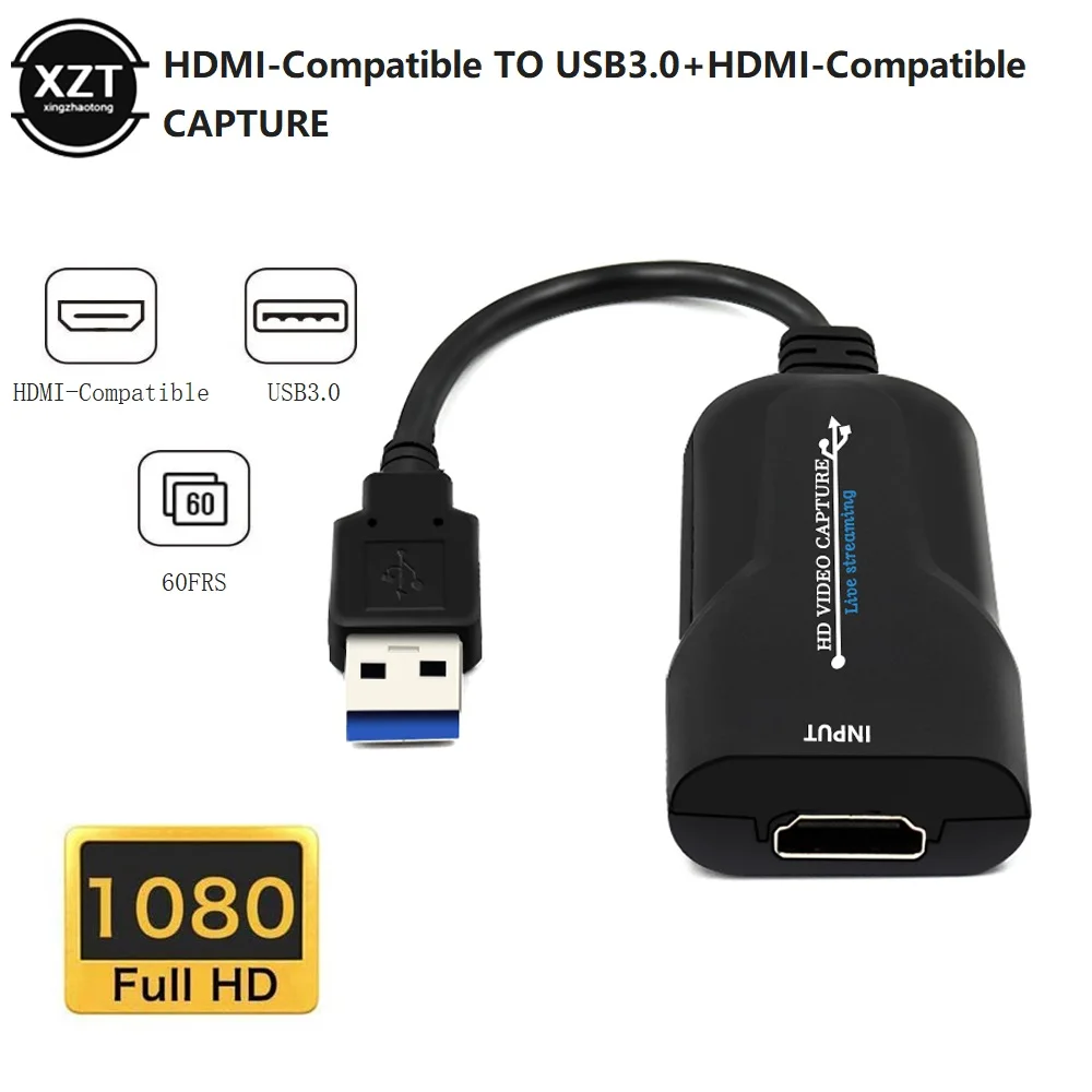 

Карта видеозахвата портативная, совместимая с USB 3,0, HDMI, 1080P