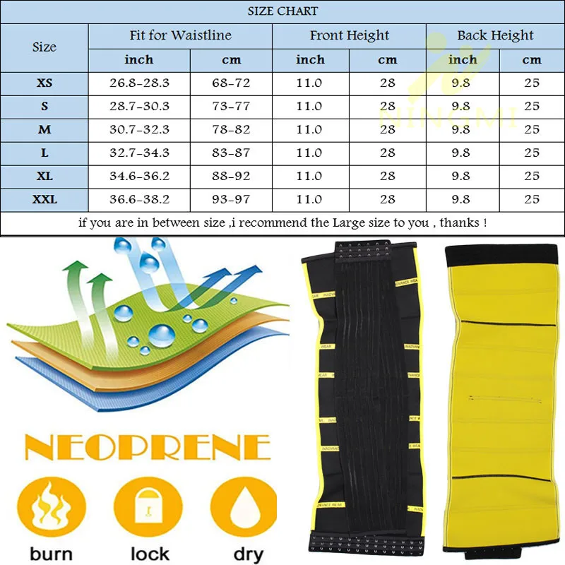 NINGMI Slim Waist Trainer Abdominal Belt for Men Neoprene Sauna Body Shaper Slimming Underwear Pulling Strap Shapewear Sport Top