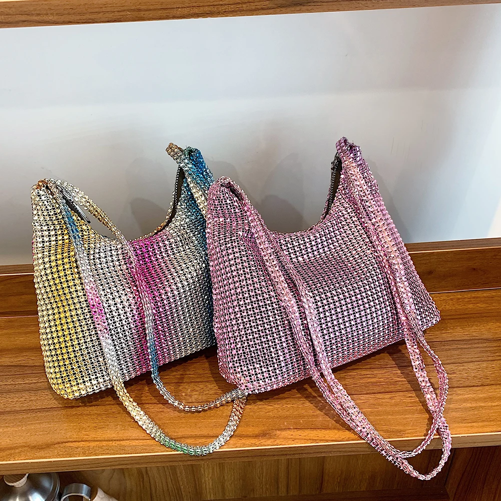 

Модная Наплечная Сумка Стразы со стразами женская элегантная вечерняя Свадебная Сумка-клатч через плечо для женщин