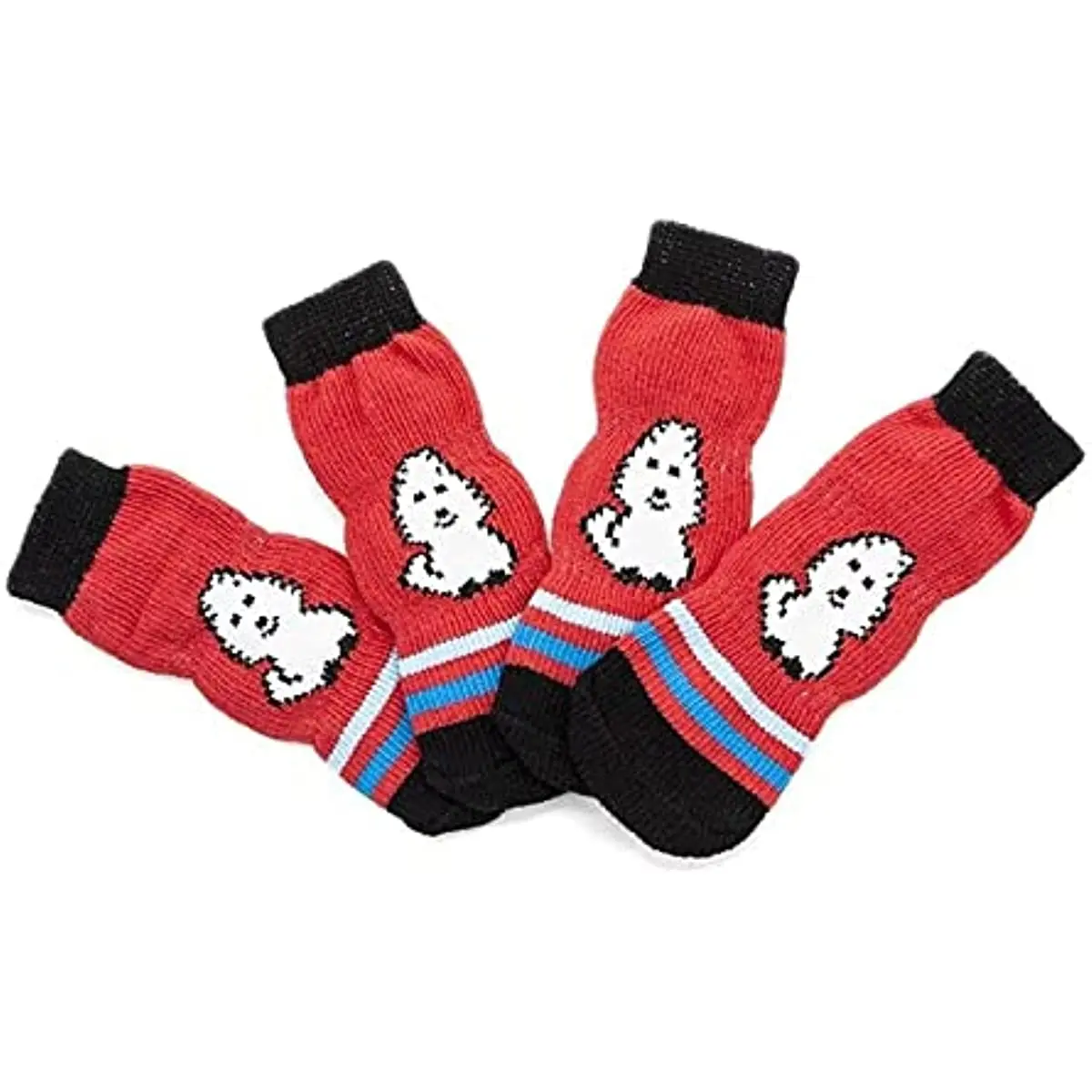 

ABQP Pet Socks - Dog Shoes Pet Socks 4pcs/Set Winter Dog Boots Footwear Breathable Anti Skid Pet Shoes