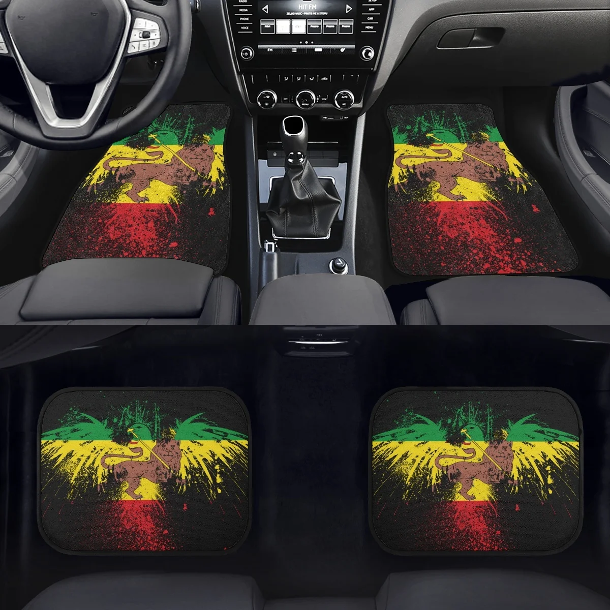 Автомобильные коврики Reggae rastafarirasta Rastafari Lion Of juah Нескользящие прочные
