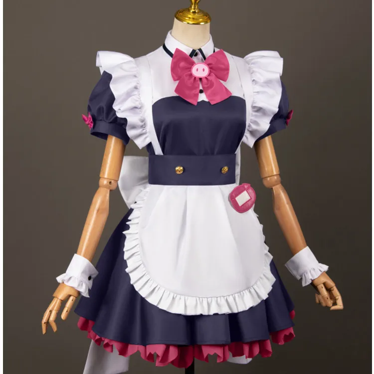 

Women Halloween Maid Uniform Full SetAkiba Meido Sensou Ranko Mannen Nagomi Wahira Yumechi Shiipon Cosplay Costume