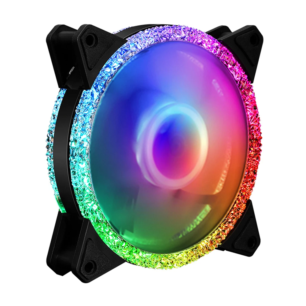 

120mm Fan RGB Case Fans Argb Mute Cooler Pc Computer Small 3pin + large 4pin Cooling 12cm Ventilador Motherboard Synchronize