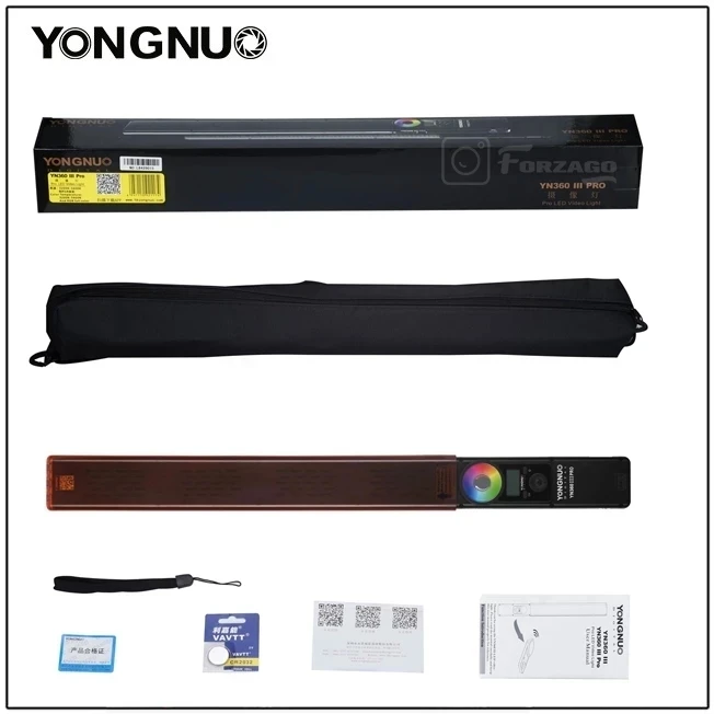 Яркая светодиодная лампа YONGNUO YN360 III PRO 3200K-5500K RGB ручсветильник льник с пультом