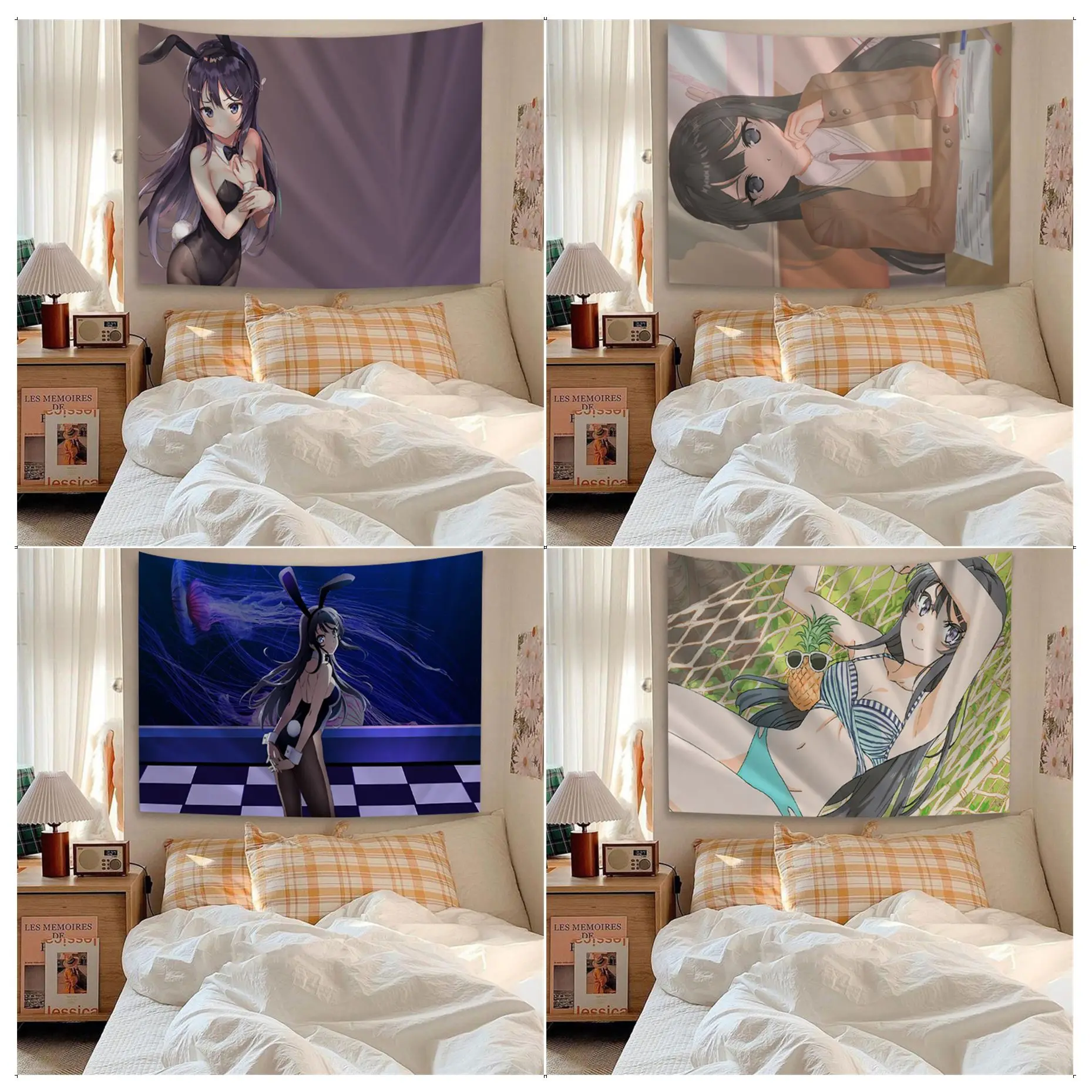 

Anime Girl Mai Sakurajima Hanging Bohemian Tapestry Home Decoration Hippie Bohemian Decoration Divination Japanese Tapestry