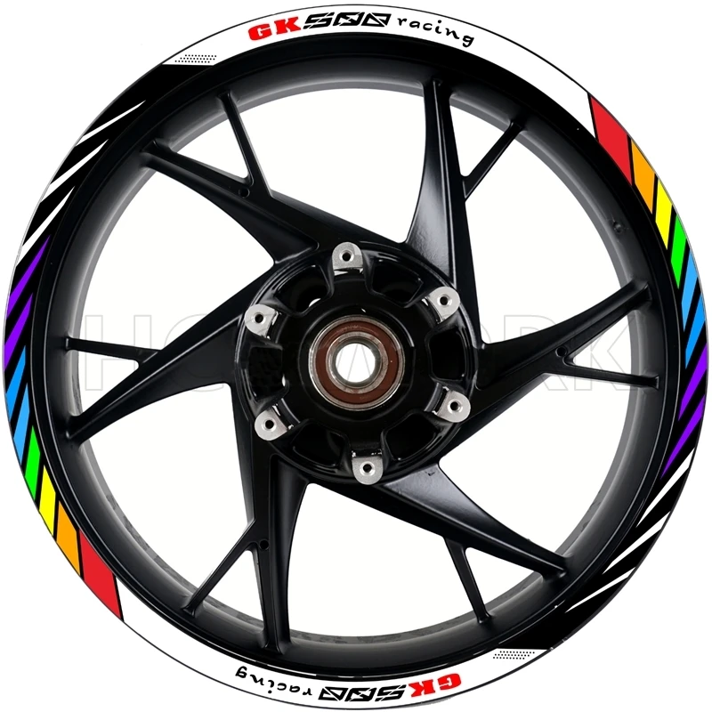 

Motorcycle Accessories Wheel Hub Wheel Rim Sticker Reflective Stickers Waterproof for Gk500