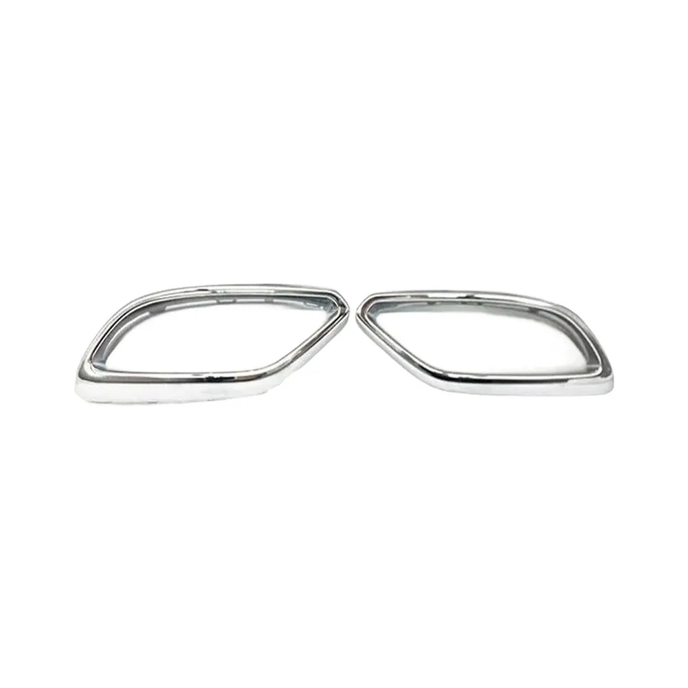 Фото Хромированная накладка на выхлопную трубу для Mercedes-Benz GLC Class X254 W254 2023 2024 2025, декоративная отделка заднего бампера. №4