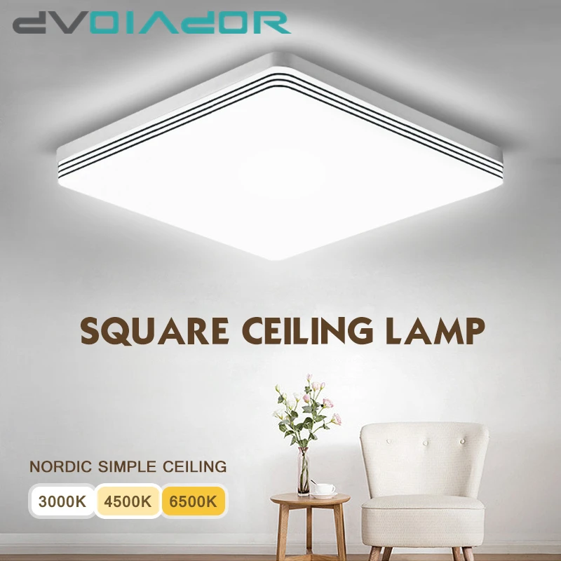 

Modern Large Square Ceiling Lamps 48W 36W 24W 18W LED Panel Lights for Home Kitchen Bedroom Living/Dining Room Corridor Aisle