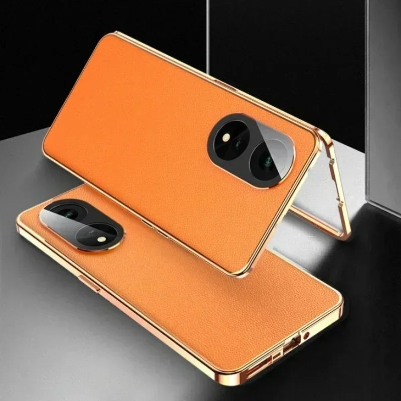 Кожаный металлический чехол для телефона OPPO A80 A98 A79 A78 Find X8 A3 K12x F23 F27 Pro Plus 5G Temper Glover
