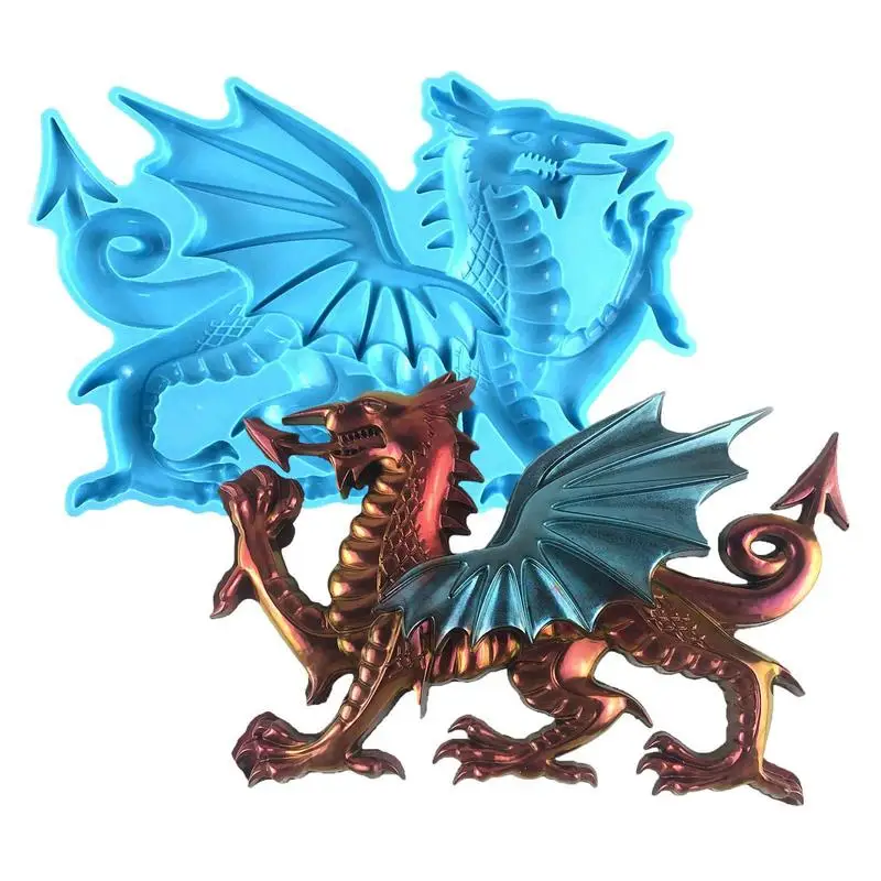 

Dragon Silicone Mold 3D Fly Animal Epoxy Resin Silicone Molds Desktop Decoration DIY Reusable Mold Resin Fondant Sugar Craft