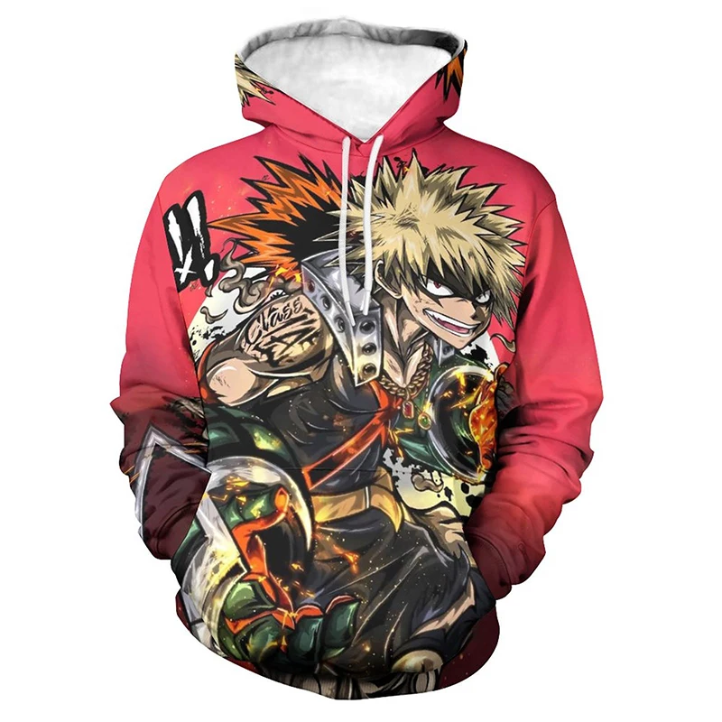 

Men Women Children Cartoon Funny Autumn New 3D Anime Print My Hero Academia Hoodies Casual Fashion Cool Swearshirts Coat