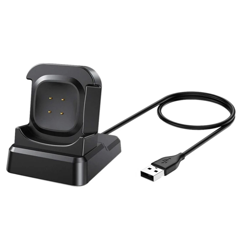 

Smart Watch Charger Stand Charging Cable Cradle Station Base With 4.2Ft USB Cord Replacement For Fitbit Sense/Versa 3