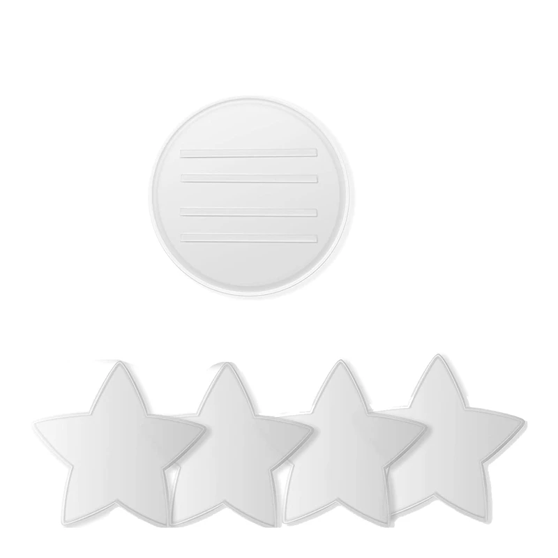 

BMBY-Star Coaster Resin Molds,4PCS Coaster Silicone Molds For Epoxy Resin,Coaster Molds For Resin Casting DIY Resin