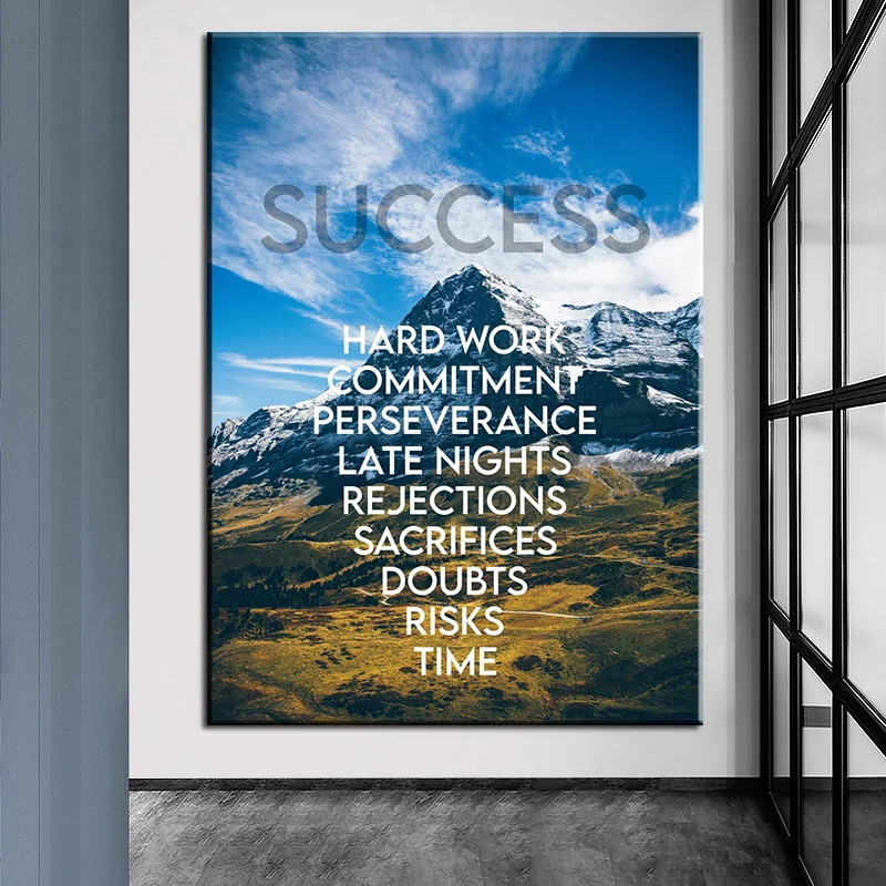 

Classic Inspirational Quotes Iceberg of Success Canvas Painting Posters and Prints Wall Art Picture for Living Room Office Decor