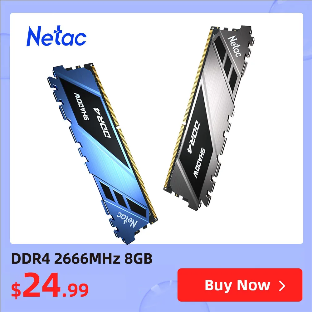 

Оперативная память Netac DDR4 8 ГБ 16 ГБ, Память DDR4 3200 МГц 3600 МГц 2666 МГц, модуль памяти, ОЗУ, радиатор для Intel XMP2.0 AMD Материнская плата для ПК