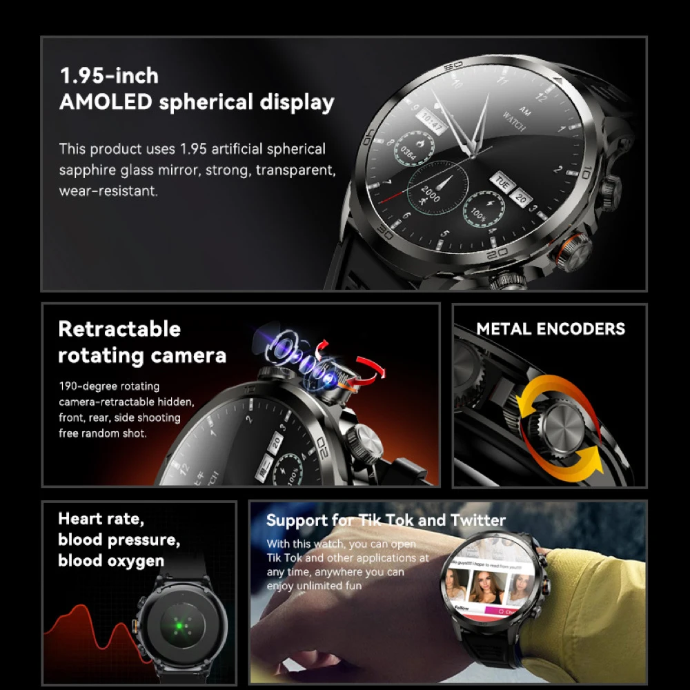 AMOLED-экран вращающаяся камера 4G цвет в ассортименте
