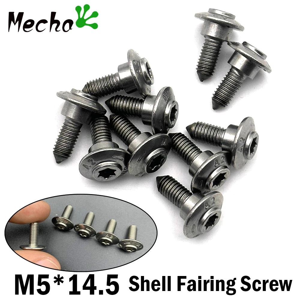

M5*14.5 Motorcycle For BMW R1200GS ADV R1250GS R1200RT S1000XR RR S1000R C600 C650GT F750GS F850GS Shell Stainless Steel Screws