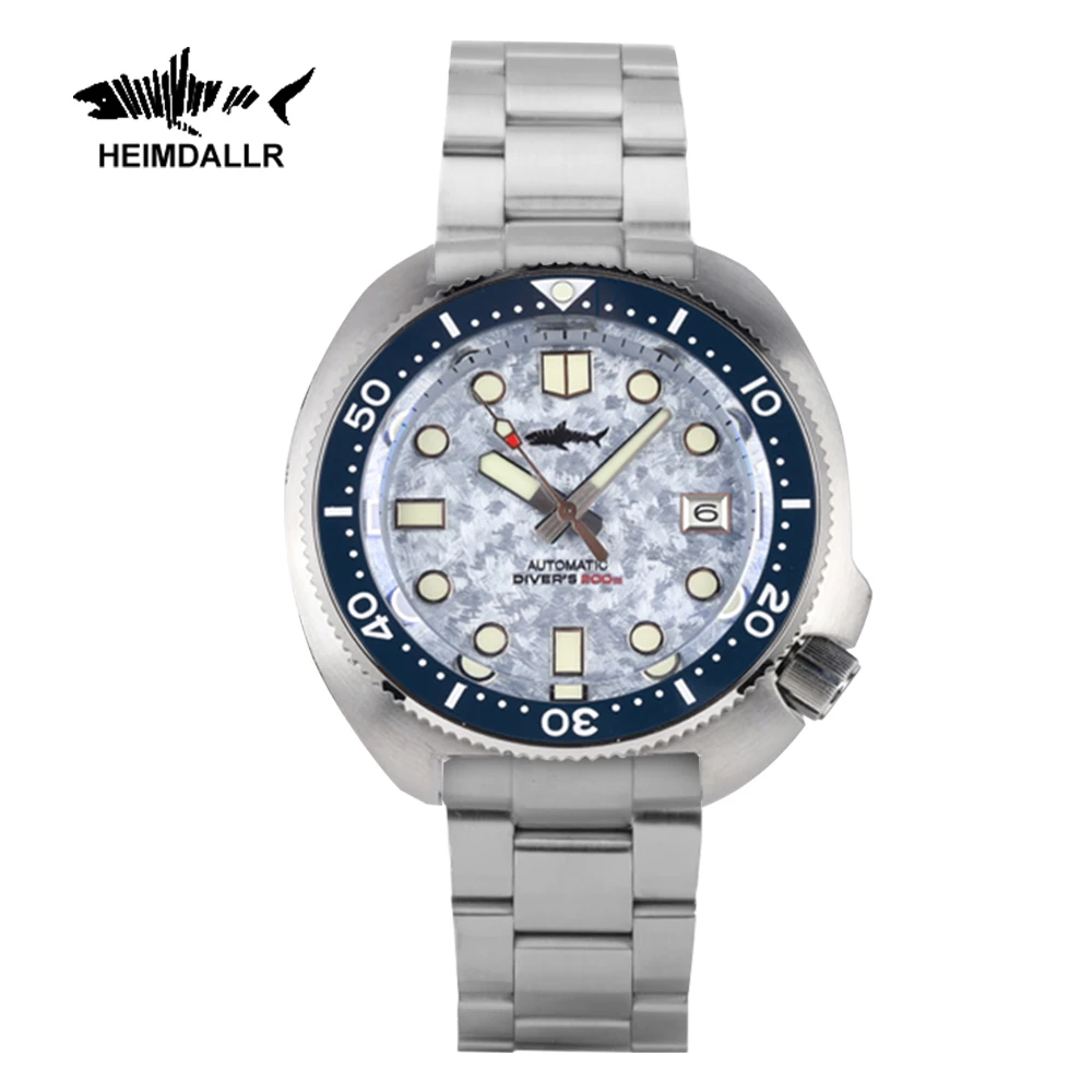 

Heimdallr Vintage Automatic Watch Sapphire Glass NH35 Mechanical Wristwatches 30ATM Water Resistant C3 Luminous Dial Rubber Band