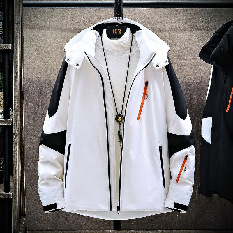 White duck down jacket men's 2022 new Korean version of the trend student short winter warm down coat casual sports fashion
