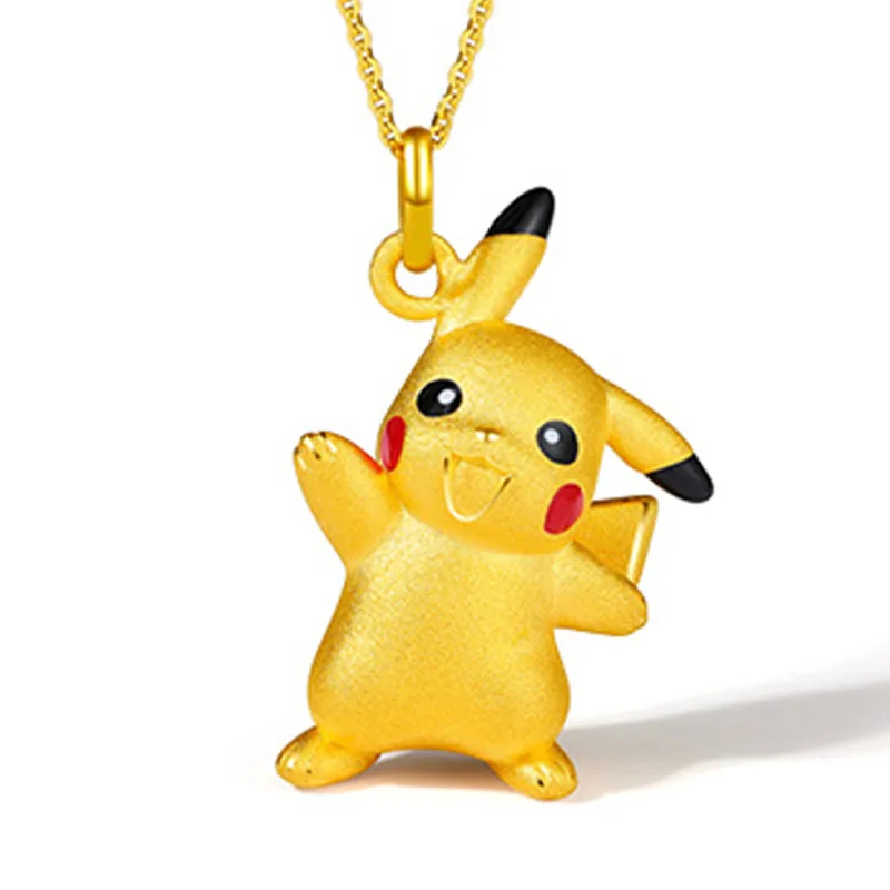 

[TAKARA TOMY] Pokemon Creative Fashion Baked Enamel Epoxy Extremely Cute Pikachu Necklace Gold Plated Pendant A22100602