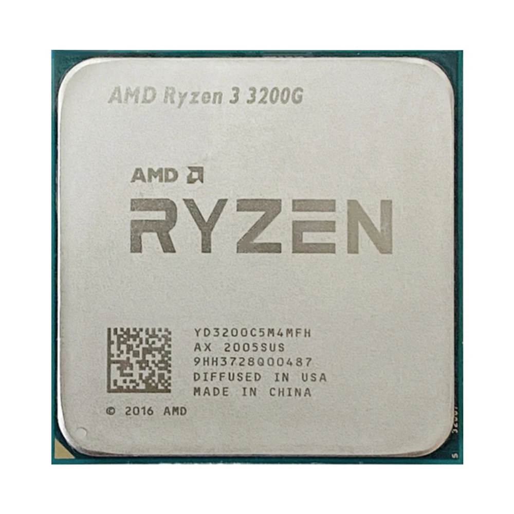 

AMD Ryzen 3 3200G R3 3200G 3.6 GHz Quad-Core Quad-Thread 65W CPU Processor L3=4M YD3200C5M4MFH Socket AM4