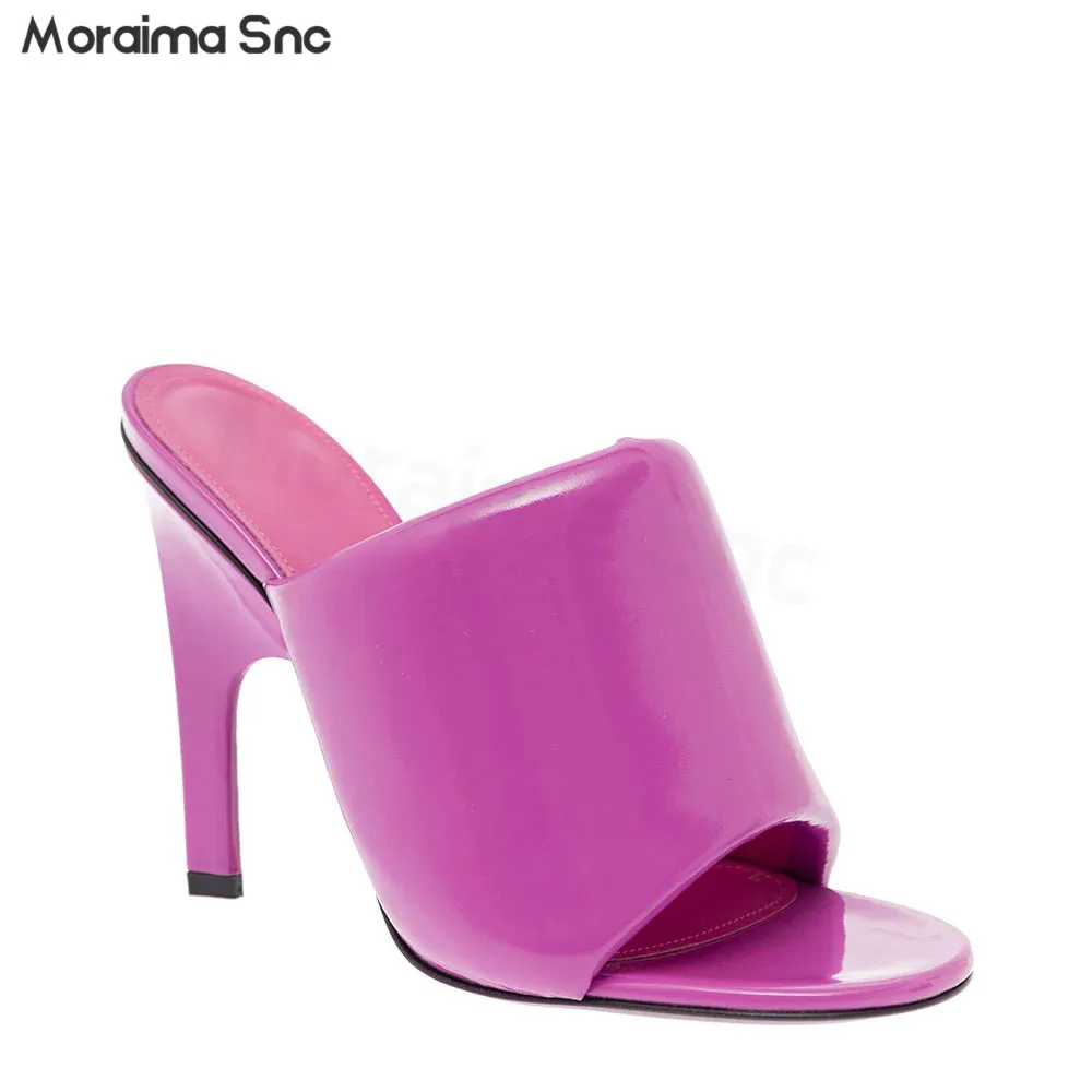 Black Open Toe Fashion Half Slippers Summer New Stiletto Sexy Outerwear Sandals Large Size Casual Party Sexy Women\'s Shoes