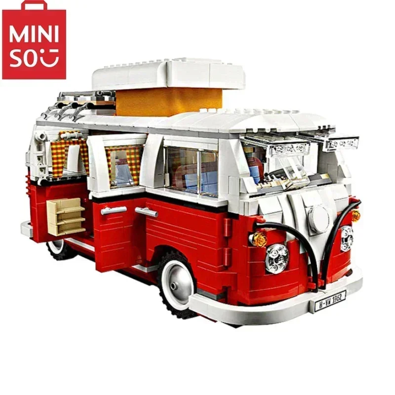 MINISO Disney Fiat 500 VW T1 Модель Кемпера 10220 Строительные Блоки Миниатюрные Медные
