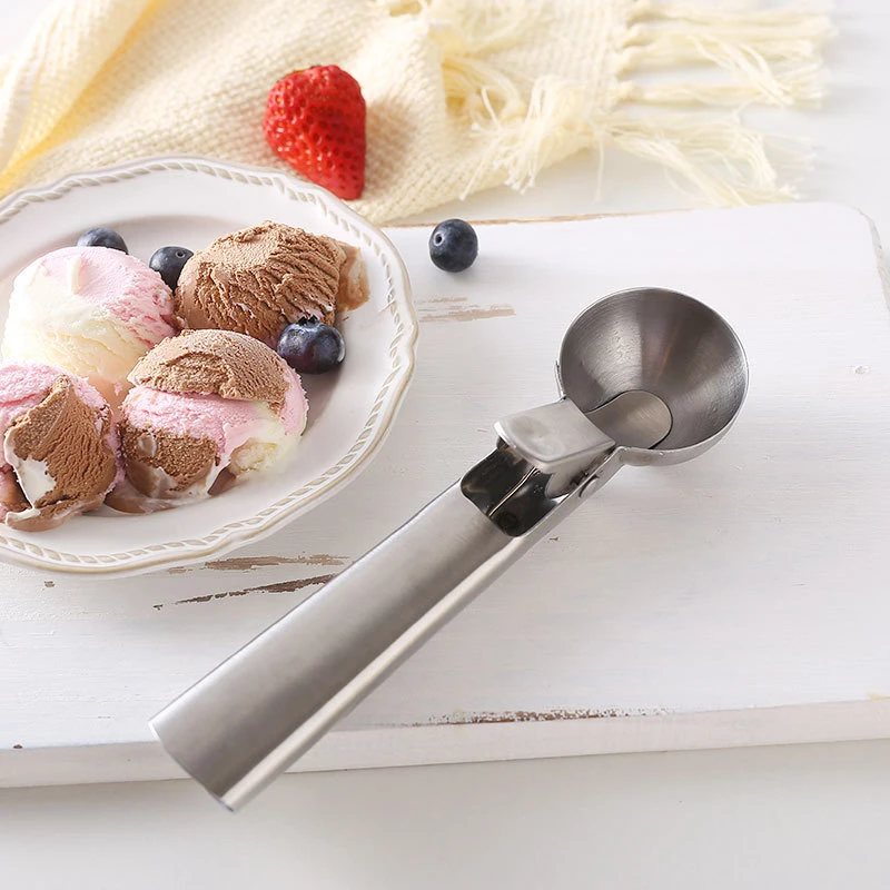 

Non-Stick Ice Cream Scoops Stainless Steel Ice Cream Digger Fruit Ice Ball Maker Watermelon Ice Cream Spoon Tool