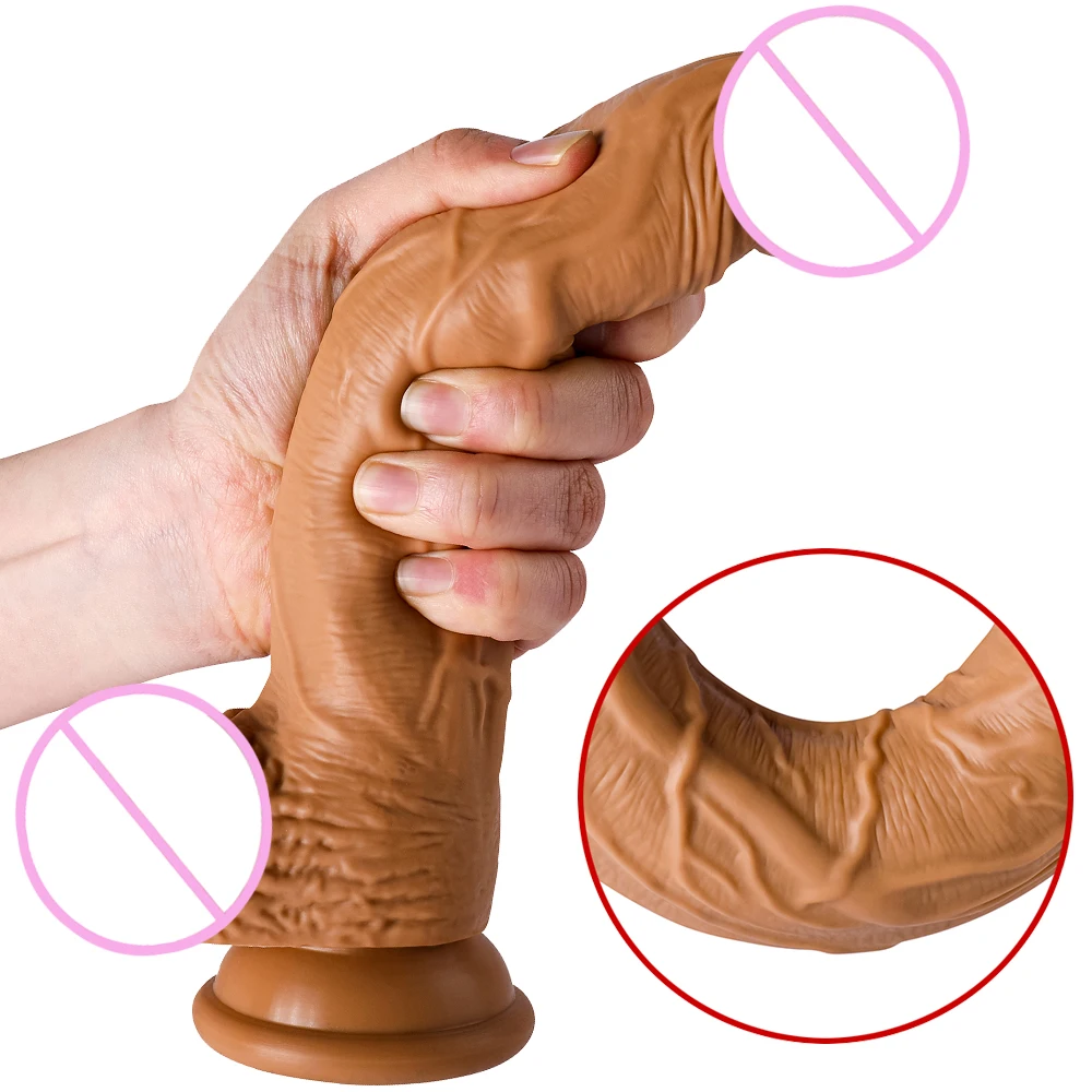 

Huge Realistic Skin feeling Dildo Silicone Penis Dong with Suction Cup for Women Masturbation Lesbain Anal Sex Toys for Adults