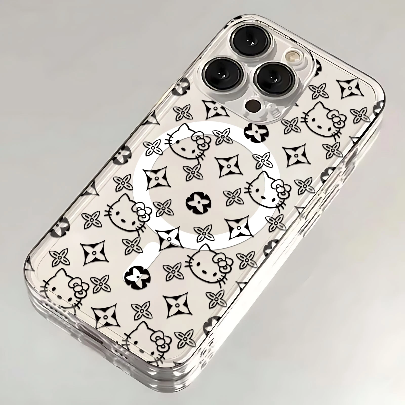 Fashion Pattern Hello-Kittys Magsafe Magnetic Phone Case for iPhone 16 15 14 13 12 11 8 7 Plus Pro Max X XR XSMax Soft Clear Tpu