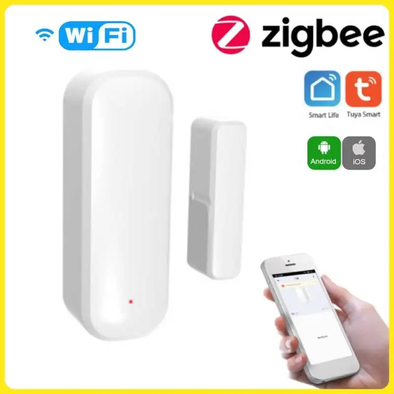 

WiFi/Zigbee Smart Door Window Alarm Smart Window Detector Remote Vioce APP Control Magnetic Sensor Google Home Alexa