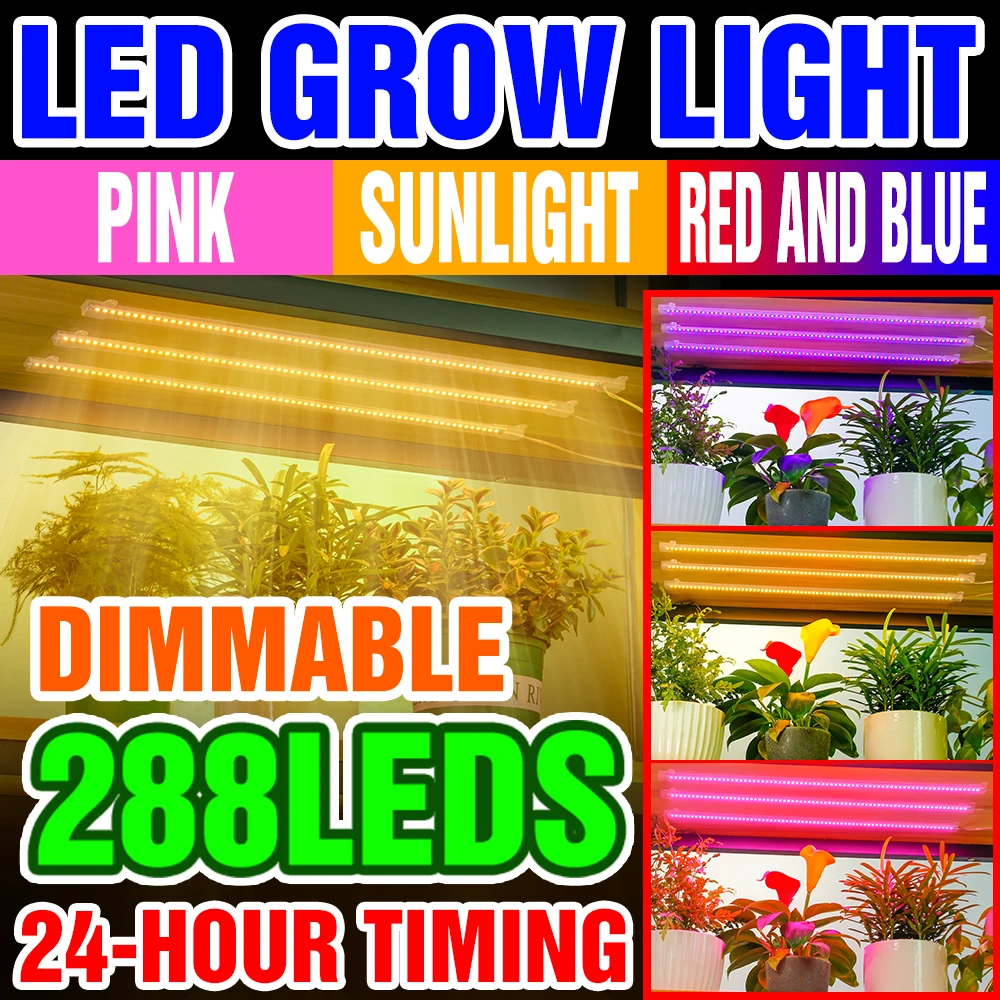 

Фотолампа для выращивания растений, лампа полного спектра для выращивания растений в помещении, цветочные семена, гидропоника, фитолампа с ...