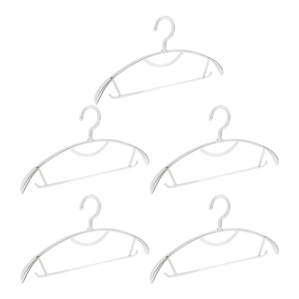 

5Pcs Suit Hangers Clothing Storage Racks Hotel Traceless Clothes Hanger (Transparent)