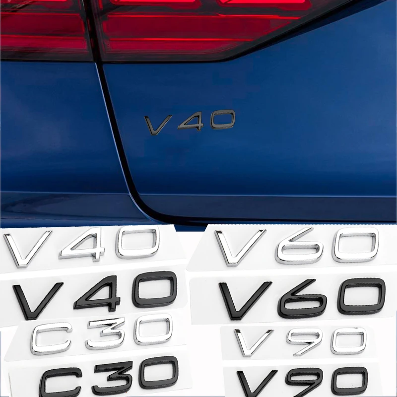 

Наклейка на заднюю часть кузова автомобиля из АБС-пластика Эмблема Для Volvo C30 V40 V50 V60 V90 наклейка с буквами аксессуары