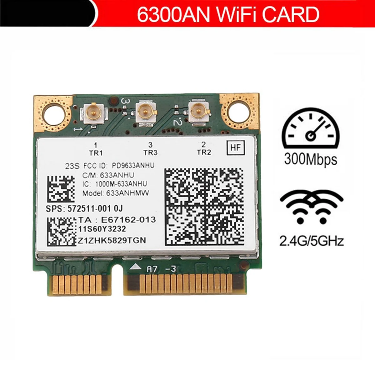 Беспроводная Wi-Fi карта 6300AGN 633ANHMW Mini Pcie 802.11A/G/N 2 4G + 5 0 ГГц для Lenovo Thinkpad T410 T420 T430 X220 Y460