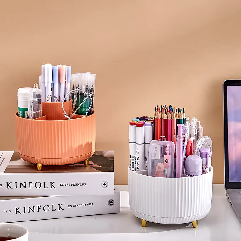 

Makeup Organizer Storage Box Pen Holder Desk Accessories Large Capacity Pencil Desktop School Office