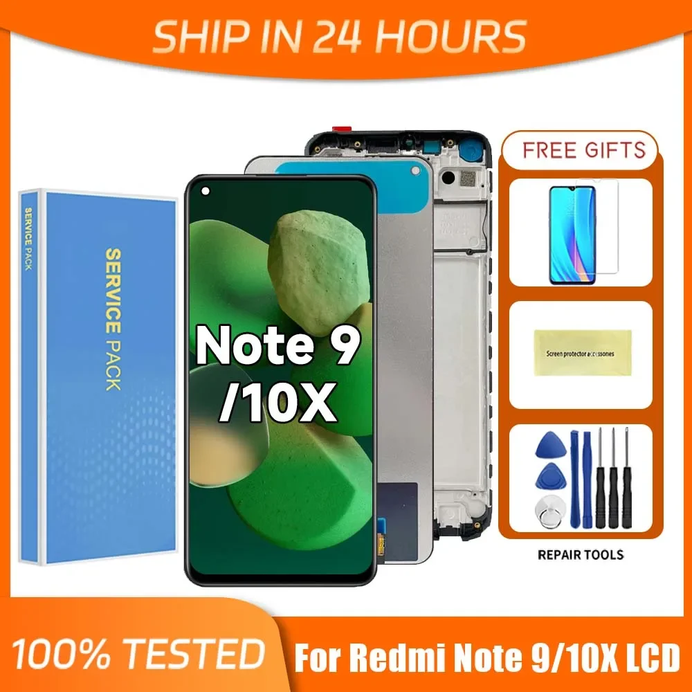 6 53-дюймовый Жк-дисплей Высокого Разрешения Для Xiaomi Redmi Note 9 Емкостный Дигитайзер