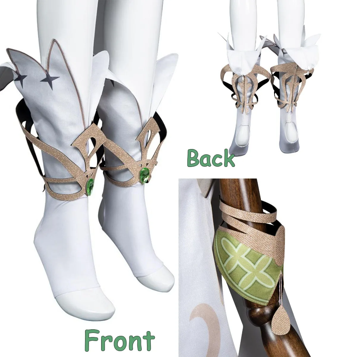Костюм косплея Nahida из игры Genshin Impact с париком, полный комплект женского бога Sumeru Dendro, включая платье и уши. Синтетические волосы, устойчивые к теплу.
