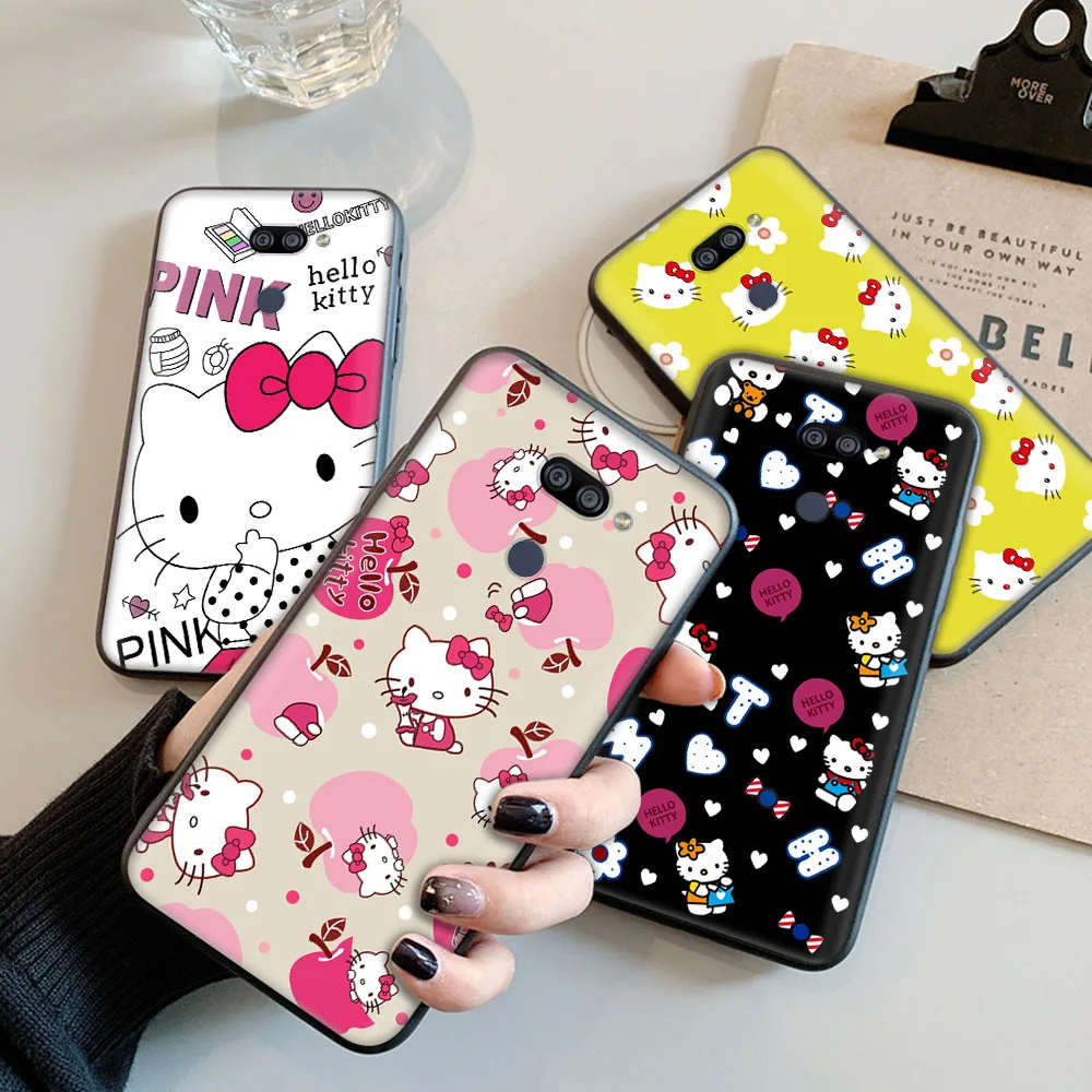 

Black Case for Huawei Y5P Y6 Y6S Y6P Y8S Y8P Y9 Y9A Y9S Prime Protected Cover ETS-25 Lovely Kawaii Kitty