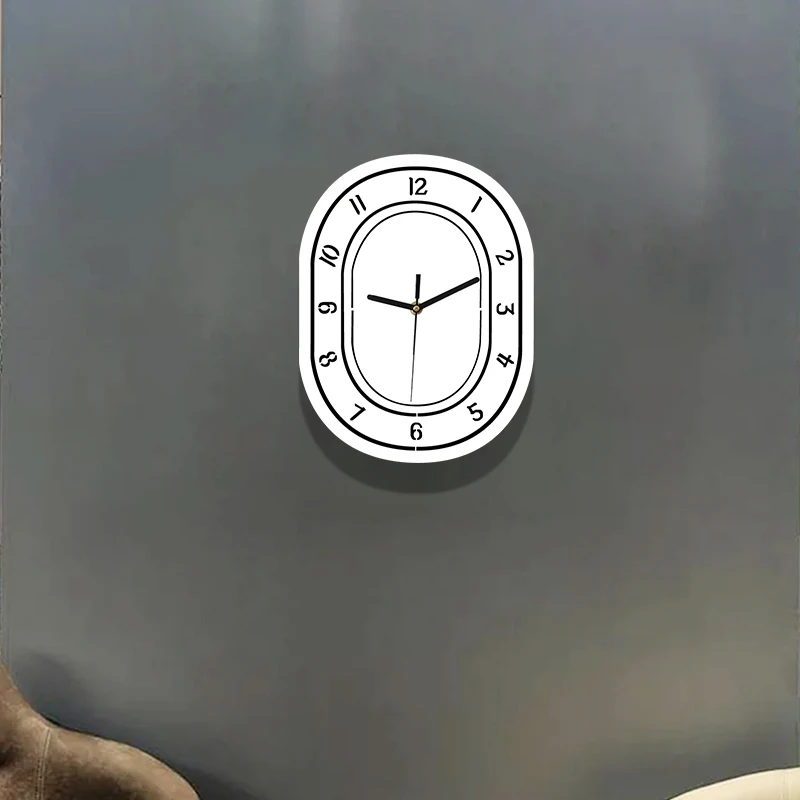 Акриловые овальные настенные часы современные минималистичные украшения