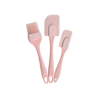 3pcsset pink cake spatula kit portable non stick silicone diy cream scraper kitchen accessories