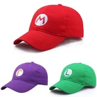Бейсболка для женщин и мужчин для супербратьев, реквизит для косплевечерние и вечеринки на Хэллоуин, солнцезащитный козырек унисекс, Красная шапка для папы